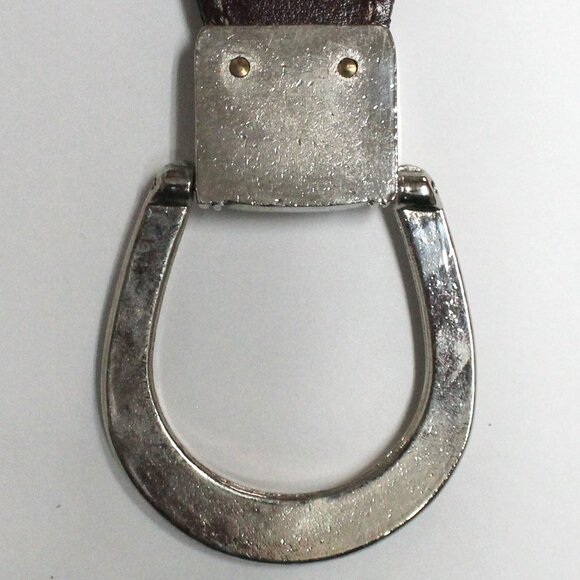 Women's Western Style Silver Tone Buckle & Accents Braided Belt - Picture 8 of 15